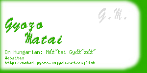 gyozo matai business card